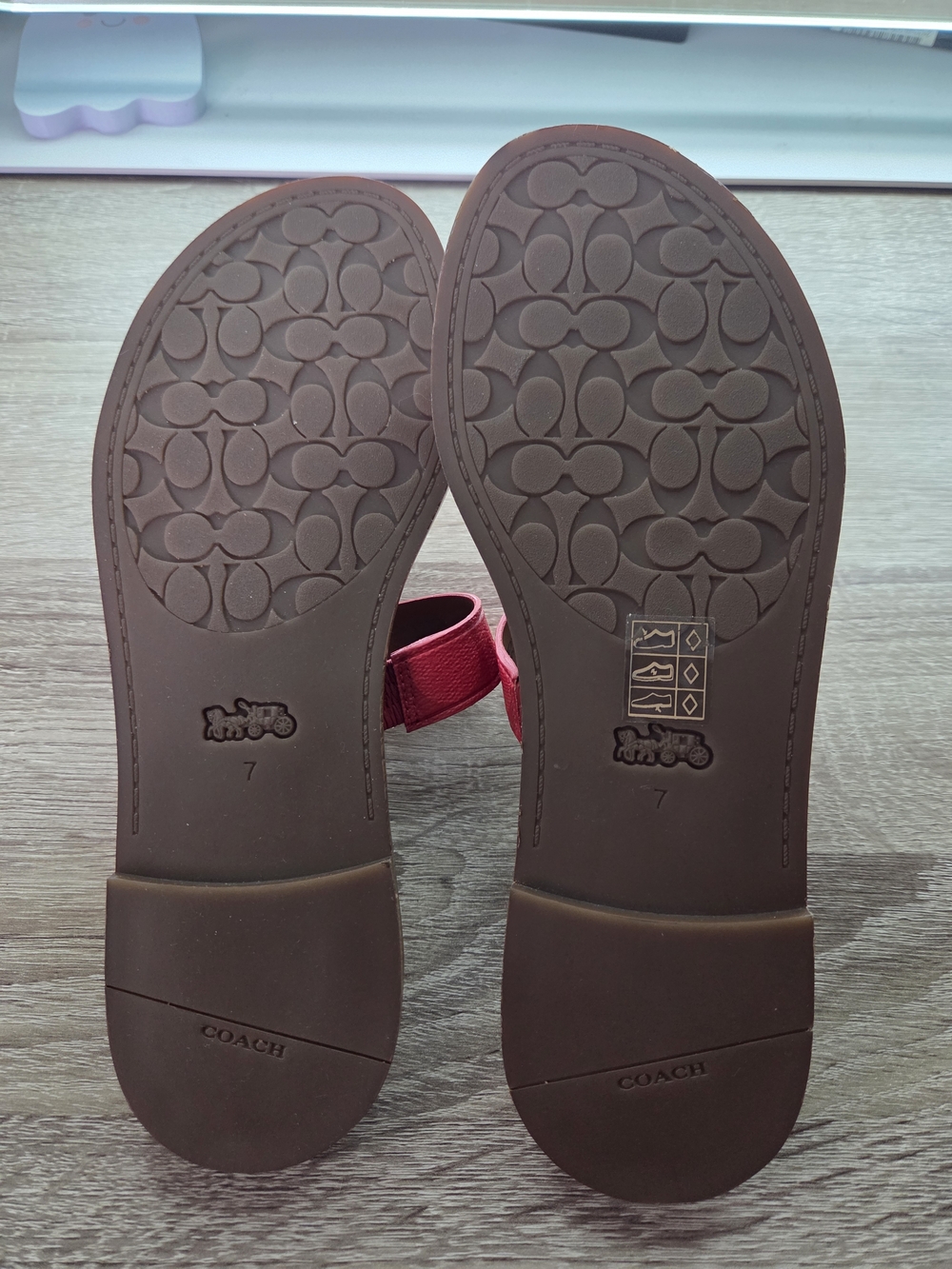 Coach Women's Harlan Signature Sandal Pink Lemonade - Picture 5 of 5